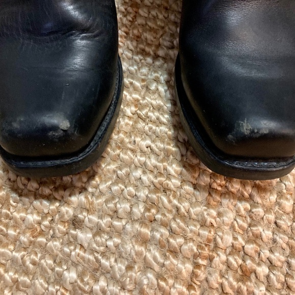 Frye Black Harness 8R Mens Square Toe Boot - Size 9M - Picture 6 of 6